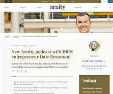 Dale has been featured in New Acuity